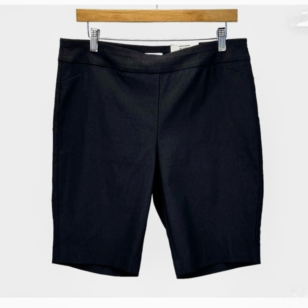 EUC Charter Club Women's Core Shorts W/ Pockets Deep Black Sz. 8